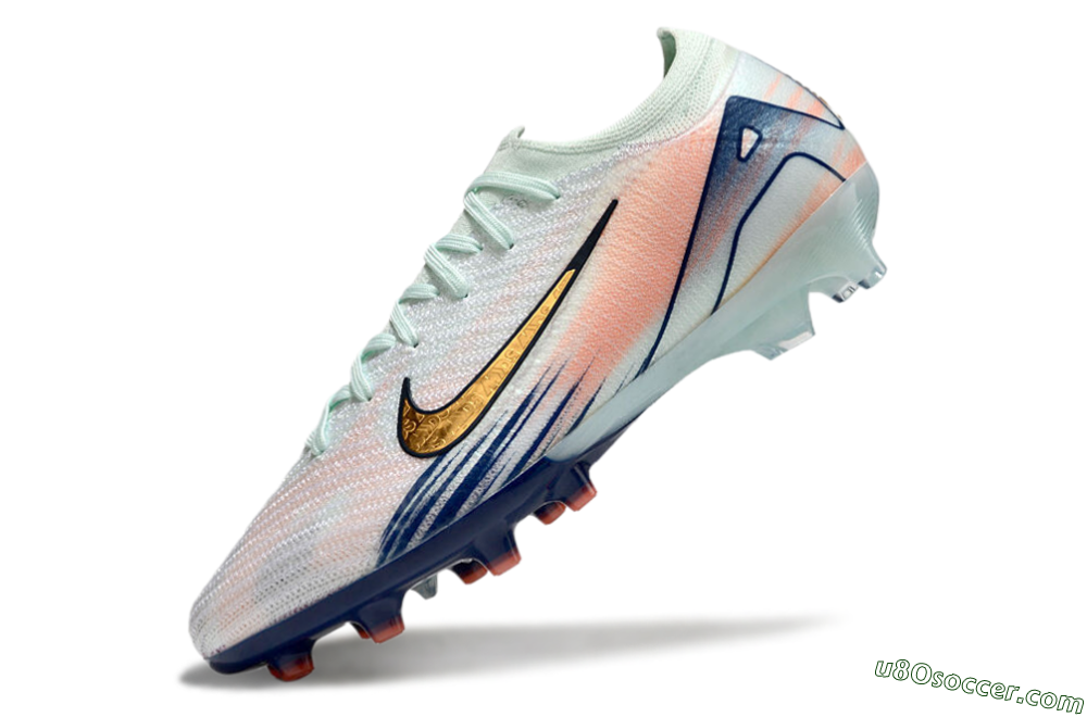 Nike Air Zoom Mercurial Vapor 16 Elite AG Artificial Grass Soccer Cleats - Jade/Yellow/Pink/Blue 5