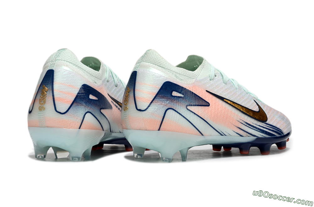 Nike Air Zoom Mercurial Vapor 16 Elite AG Artificial Grass Soccer Cleats - Jade/Yellow/Pink/Blue 6