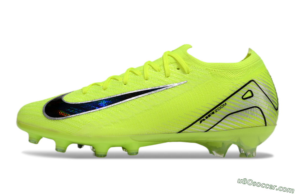 Nike Air Zoom Mercurial Vapor 16 Elite AG Artificial Grass Soccer Cleats - Yellow/Silver/Black 2