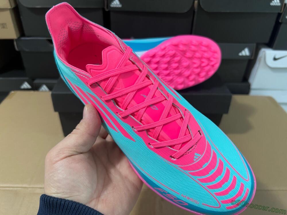 Adidas F50 Elite TF Artificial Turf Soccer Shoes - Jade/Pink/White