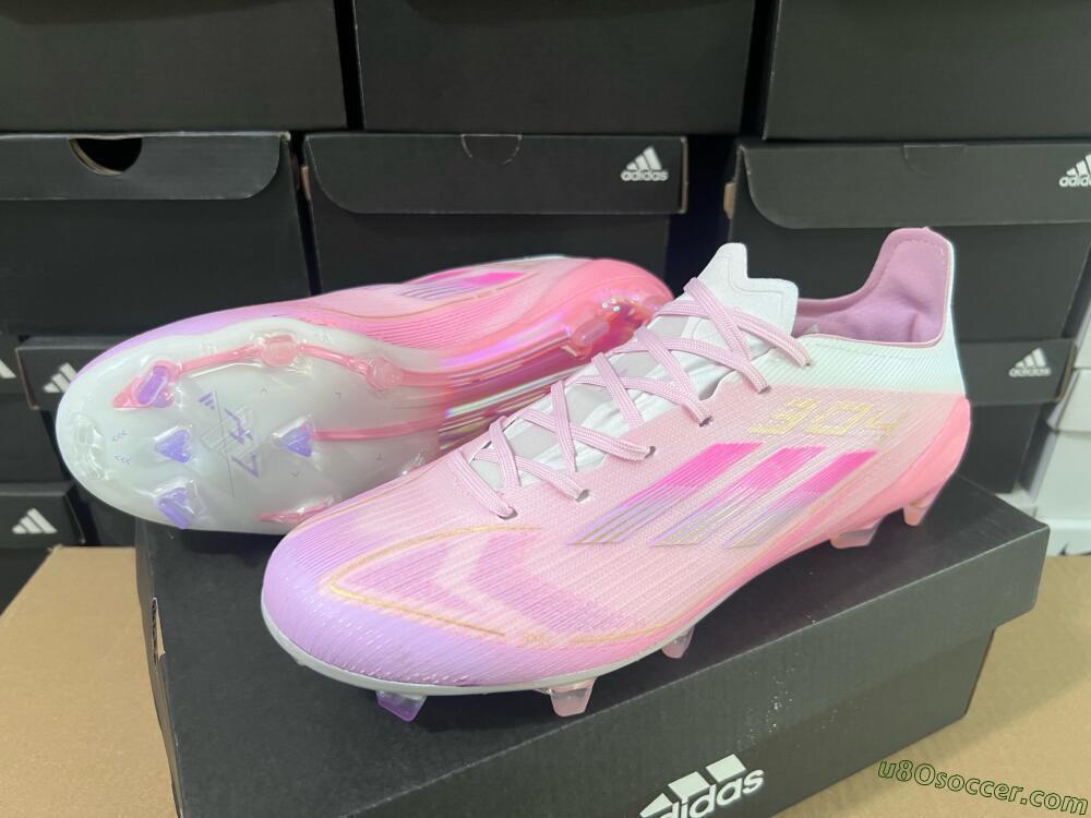 Adidas F50 Elite FG Firm Ground Soccer Cleats - Pink/White/Gold