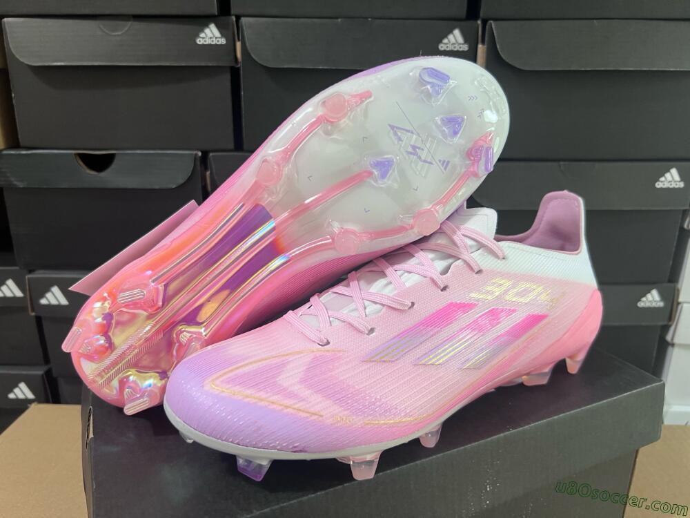 Adidas F50 Elite FG Firm Ground Soccer Cleats - Pink/White/Gold