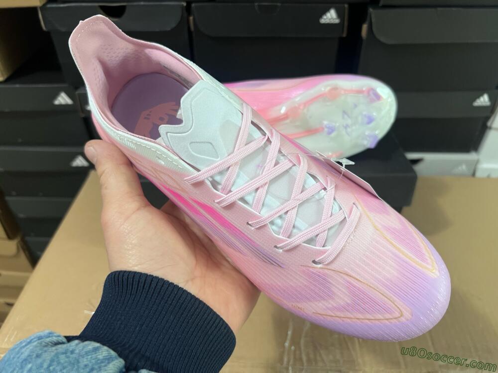 Adidas F50 Elite FG Firm Ground Soccer Cleats - Pink/White/Gold