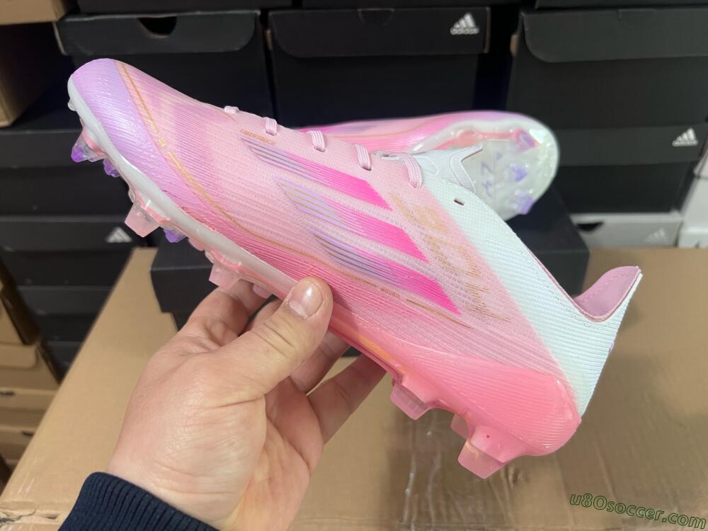 Adidas F50 Elite FG Firm Ground Soccer Cleats - Pink/White/Gold