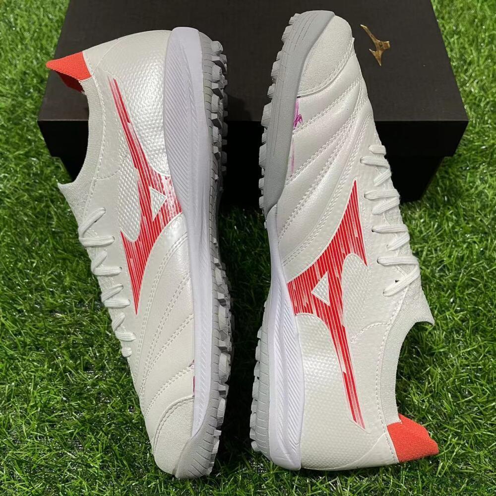 Mizuno Morelia Neo Sala TF Artificial Turf Soccer Shoes - Grey/Red/White