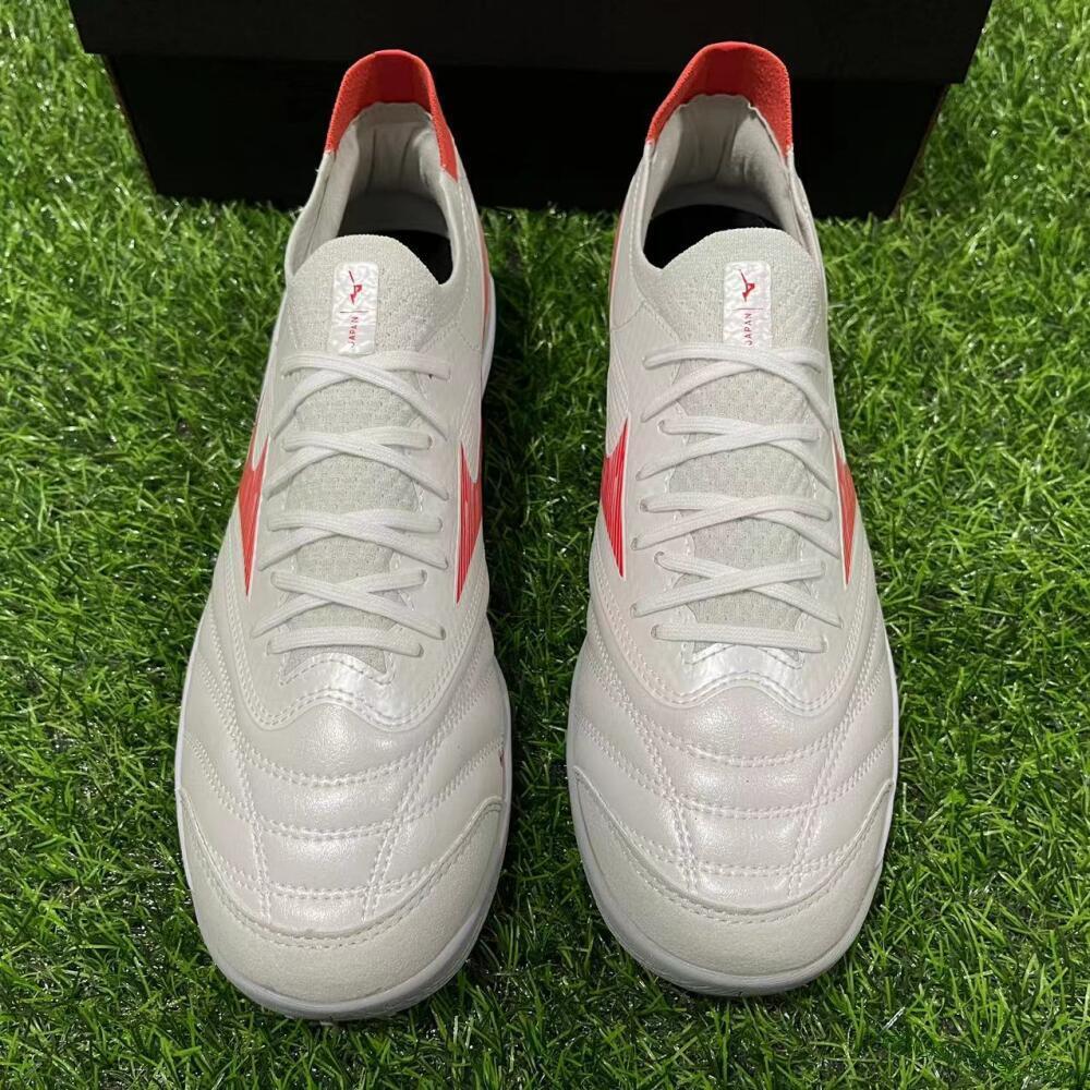 Mizuno Morelia Neo Sala TF Artificial Turf Soccer Shoes - Grey/Red/White