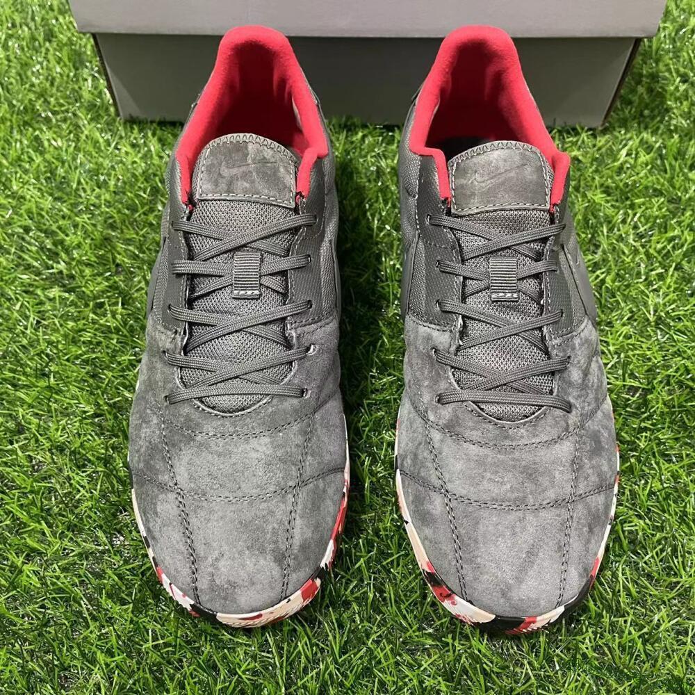 Nike Premier 2 Sala IC Indoor & Futsal Soccer Shoes - Grey/Black/Red