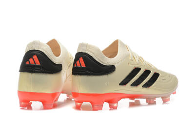 Adidas Copa Pure 2+ FG Firm Ground Soccer Cleats - Beige/Black/Red