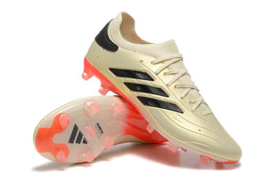 Adidas Copa Pure 2+ FG Firm Ground Soccer Cleats - Beige/Black/Red