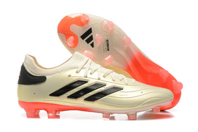 Adidas Copa Pure 2+ FG Firm Ground Soccer Cleats - Beige/Black/Red