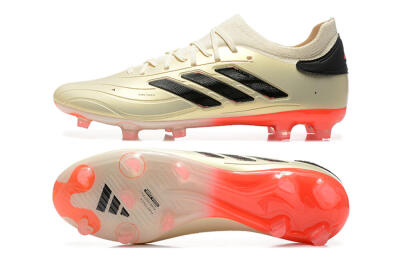 Adidas Copa Pure 2+ FG Firm Ground Soccer Cleats - Beige/Black/Red