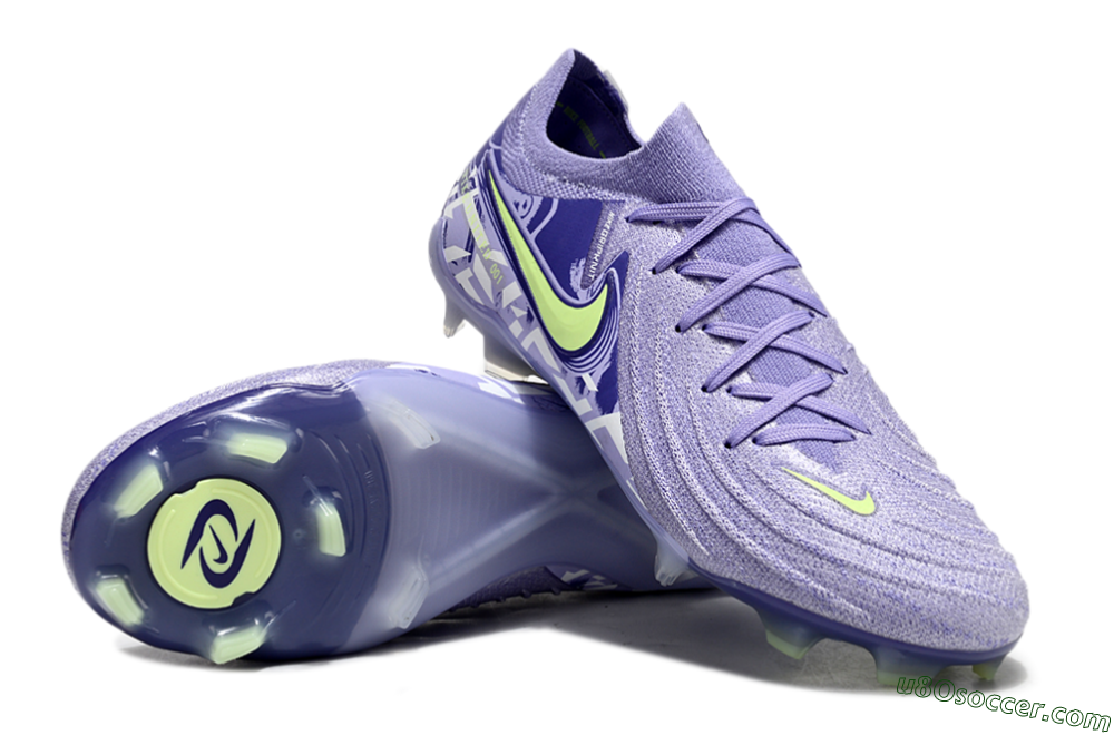 Nike Phantom Luna Elite FG Firm Ground Soccer Cleats - Purple/Yellow/White 4