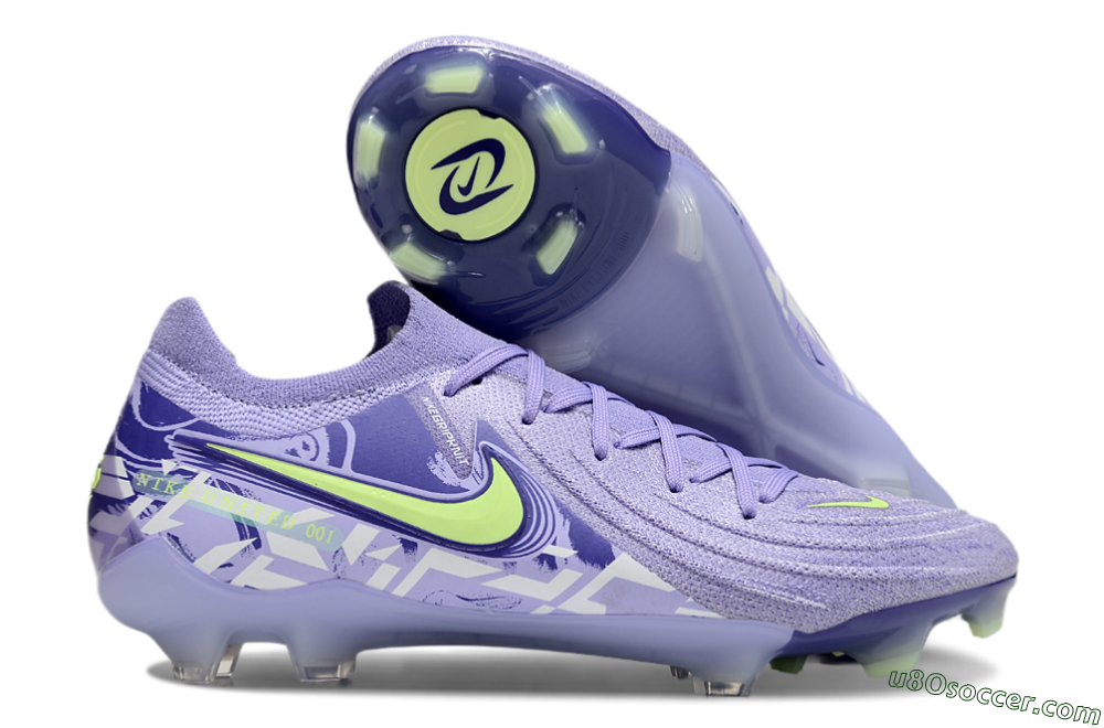 Nike Phantom Luna Elite FG Firm Ground Soccer Cleats - Purple/Yellow/White 1