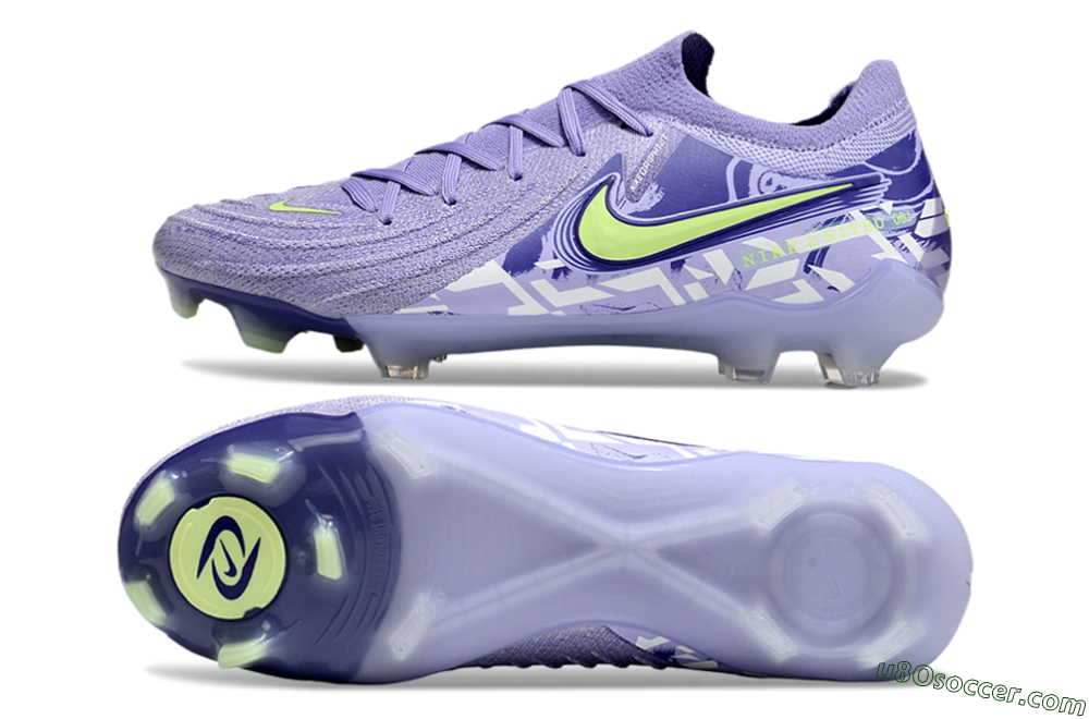 Nike Phantom Luna Elite FG Firm Ground Soccer Cleats - Purple/Yellow/White 0