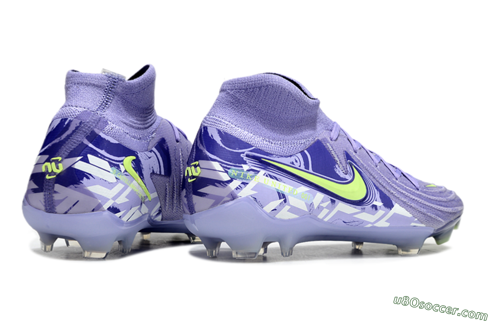 Nike Phantom Luna Elite FG Firm Ground Soccer Cleats - Purple/Yellow/White 7