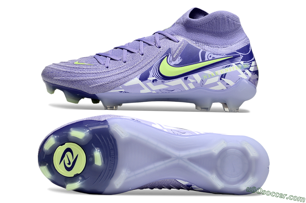 Nike Phantom Luna Elite FG Firm Ground Soccer Cleats - Purple/Yellow/White 0