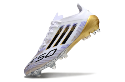 Adidas F50 Elite SG Soft Ground Soccer Cleats - White/Blue/Black/Gold