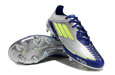 Adidas F50 Elite SG Soft Ground Soccer Cleats - Silver/Yellow/Blue