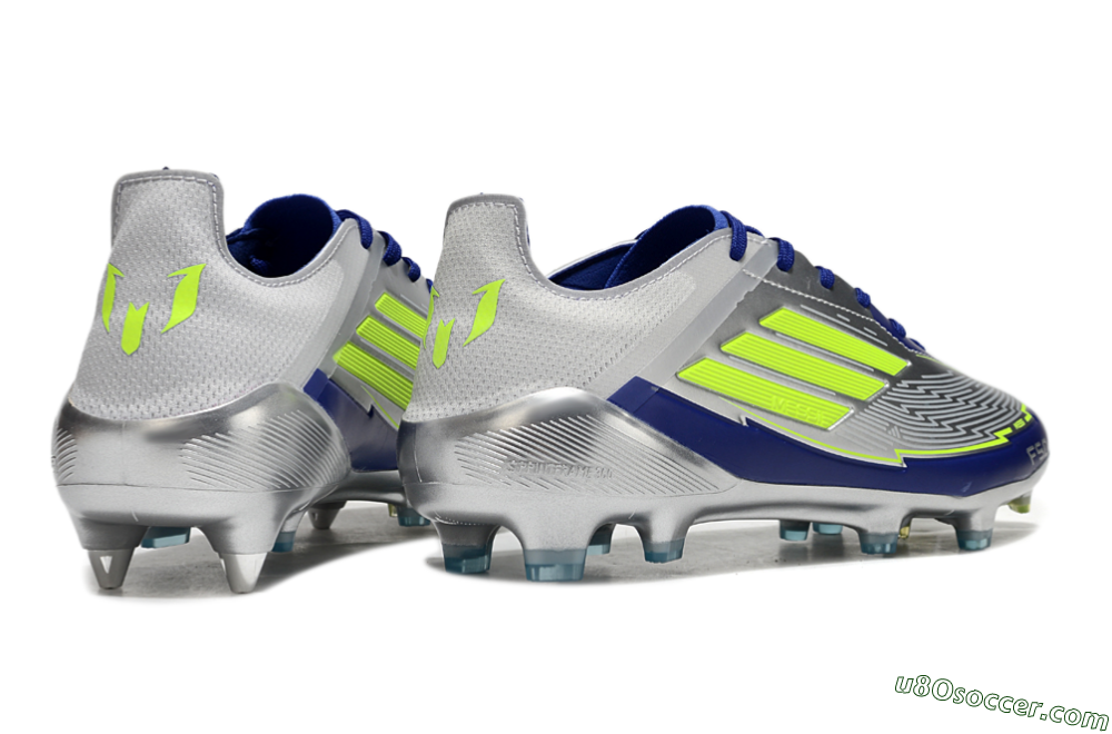 Adidas F50 Elite SG Soft Ground Soccer Cleats - Silver/Yellow/Blue 6