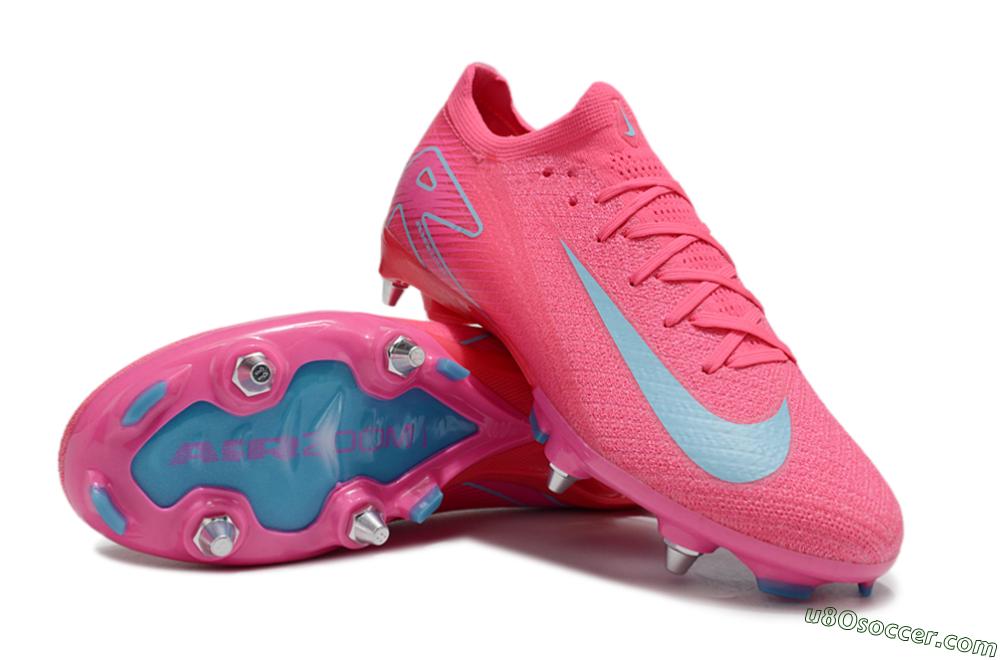 Nike Air Zoom Mercurial Vapor 16 Elite SG Soft Ground Soccer Cleats - Pink/Jade 3