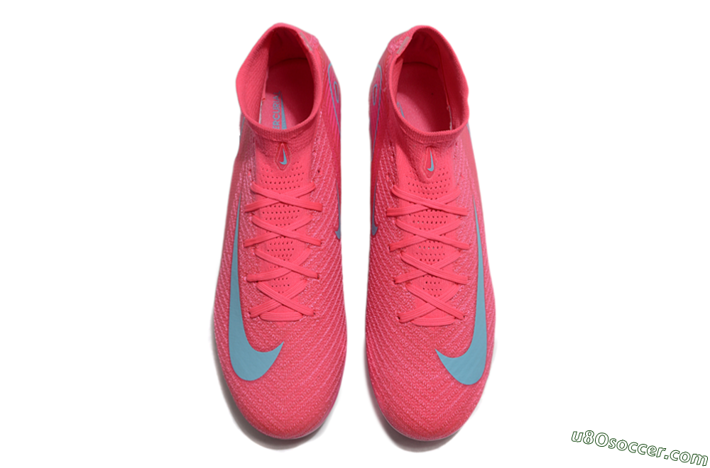 Nike Air Zoom Mercurial Superfly 10 Elite AG Artificial Grass Soccer Cleats - Pink/Jade 4