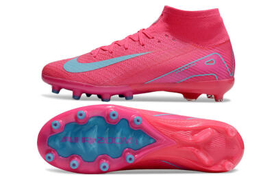 Nike Air Zoom Mercurial Superfly 10 Elite AG Artificial Grass Soccer Cleats - Pink/Jade