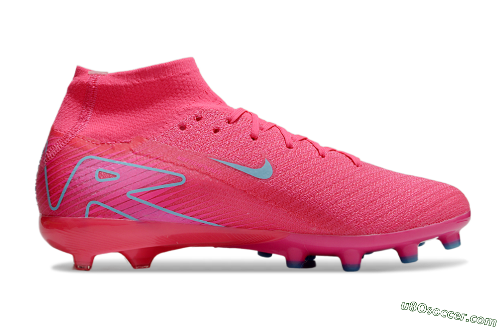 Nike Air Zoom Mercurial Superfly 10 Elite AG Artificial Grass Soccer Cleats - Pink/Jade 7