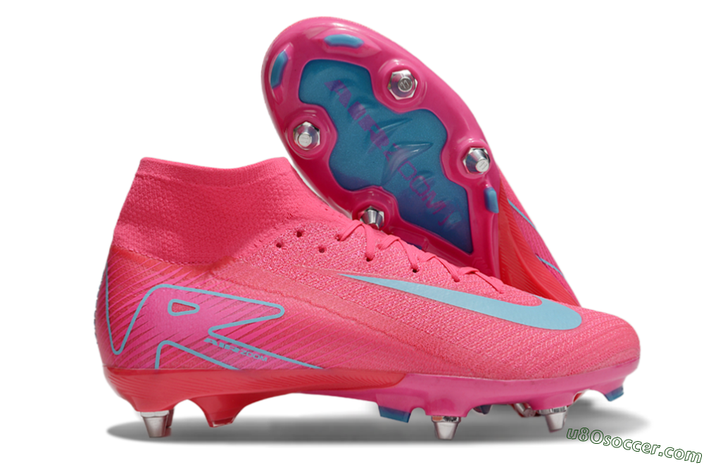 Nike Air Zoom Mercurial Superfly 10 Elite SG Soft Ground Soccer Cleats - Pink/Jade 1