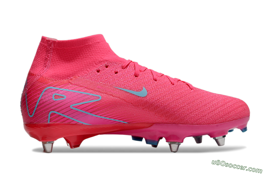 Nike Air Zoom Mercurial Superfly 10 Elite SG Soft Ground Soccer Cleats - Pink/Jade 7