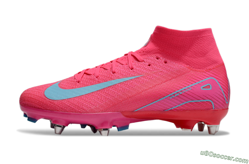 Nike Air Zoom Mercurial Superfly 10 Elite SG Soft Ground Soccer Cleats - Pink/Jade 2