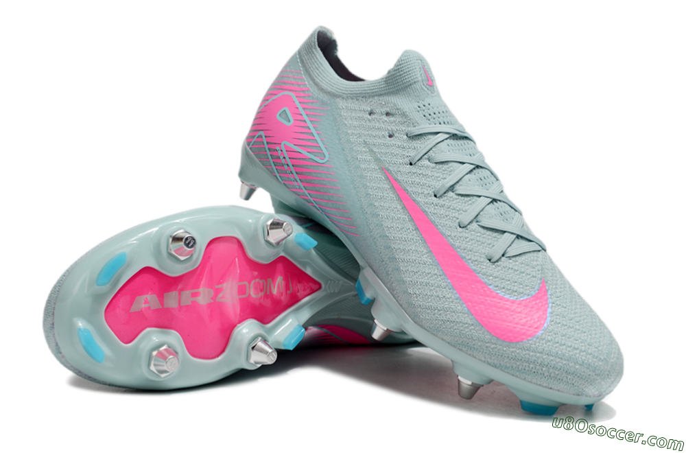 Nike Air Zoom Mercurial Vapor 16 Elite SG Soft Ground Soccer Cleats - Jade/Pink 3