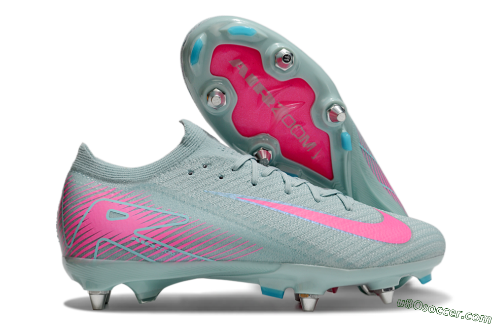Nike Air Zoom Mercurial Vapor 16 Elite SG Soft Ground Soccer Cleats - Jade/Pink 1