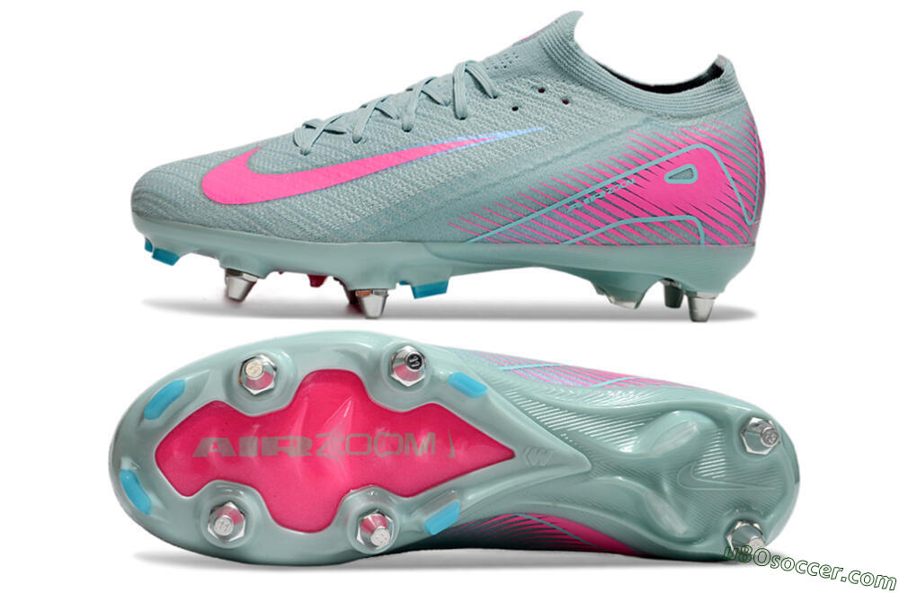Nike Air Zoom Mercurial Vapor 16 Elite SG Soft Ground Soccer Cleats - Jade/Pink 0