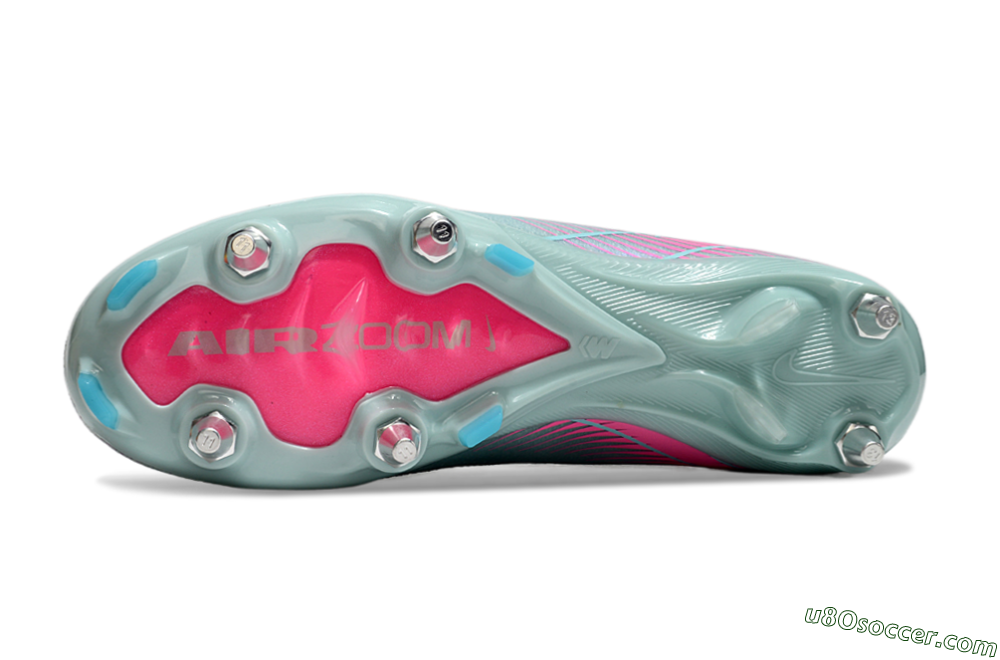 Nike Air Zoom Mercurial Vapor 16 Elite SG Soft Ground Soccer Cleats - Jade/Pink 6