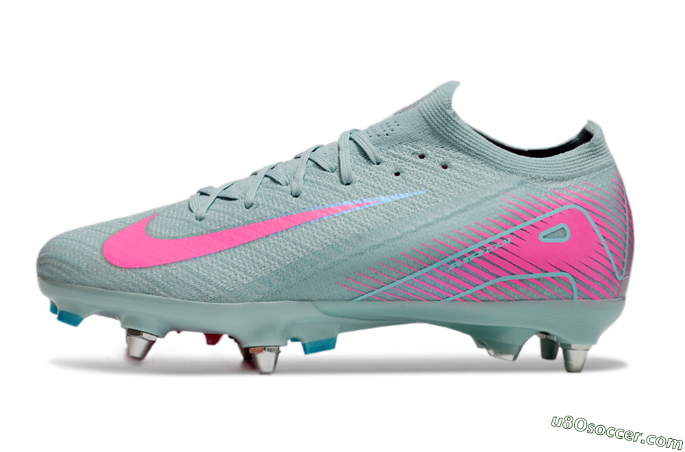 Nike Air Zoom Mercurial Vapor 16 Elite SG Soft Ground Soccer Cleats - Jade/Pink 2