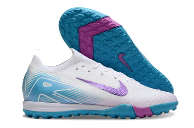 Nike Air Zoom Mercurial Vapor 16 Elite TF Artificial Turf Soccer Shoes - White/Purple/Jade