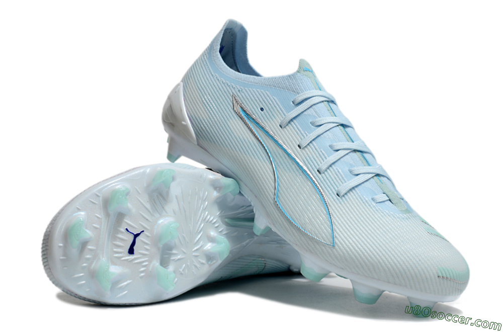 Puma Ultra Ultimate FG Firm Ground Soccer Cleats - Jade/Silver/Blue 3