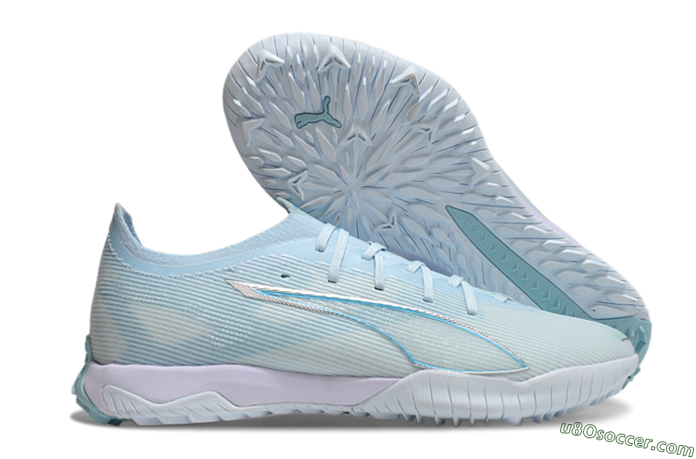 Puma Ultra Ultimate TF Artificial Turf Soccer Cleats - Jade/Silver/Blue 1