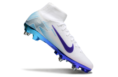 Nike Air Zoom Mercurial Superfly 10 Elite SG Soft Ground Soccer Cleats - White/Purple/Jade