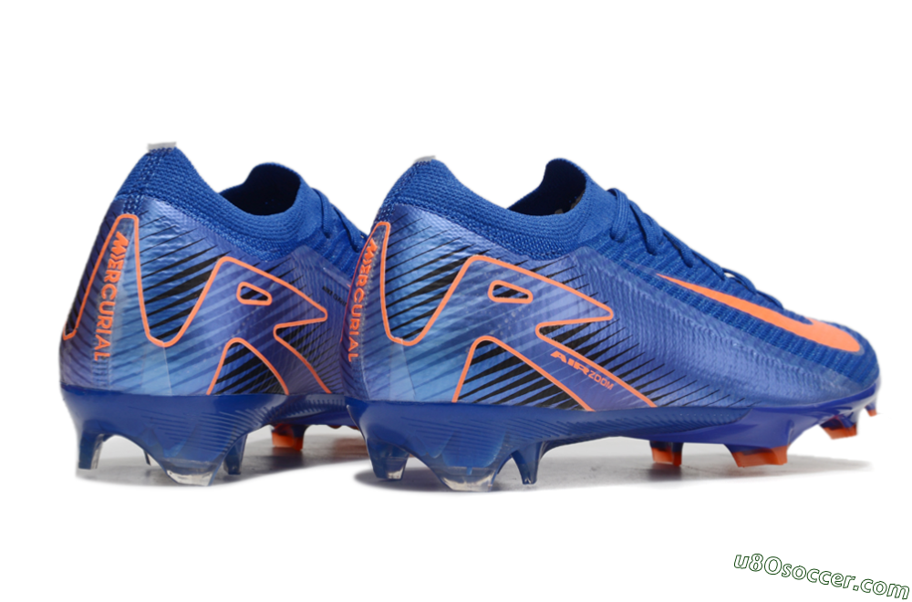 Nike Air Zoom Mercurial Vapor 16 Elite FG Firm Ground Soccer Cleats - Blue/Orange 6
