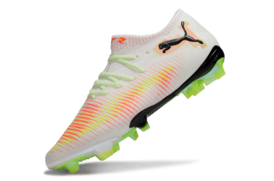 Puma Future 8 Ultimate FG Firm Ground Soccer Cleats - White/Red/Yellow
