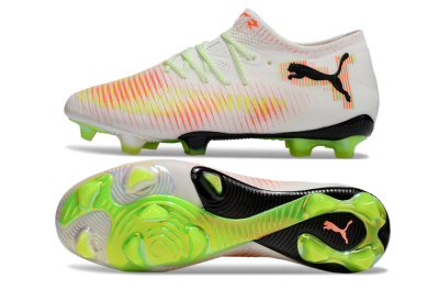 Puma Future 8 Ultimate FG Firm Ground Soccer Cleats - White/Red/Yellow