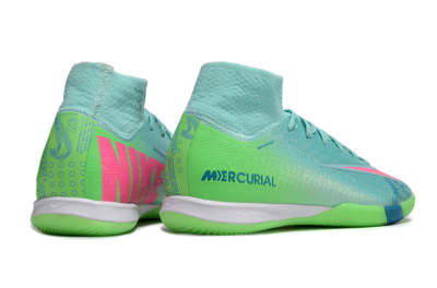 Nike Air Zoom Mercurial Superfly 10 Elite IC Indoor & Futsal Soccer Shoes - Jade/Pink/Yellow
