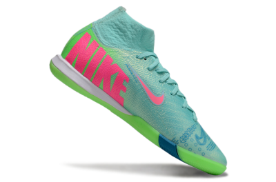 Nike Air Zoom Mercurial Superfly 10 Elite IC Indoor & Futsal Soccer Shoes - Jade/Pink/Yellow
