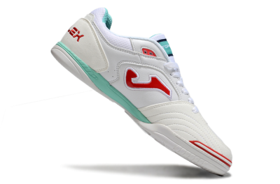 Joma Top Flex IC Indoor & Futsal Soccer Shoes - White/Red/Jade