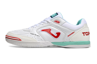 Joma Top Flex IC Indoor & Futsal Soccer Shoes - White/Red/Jade