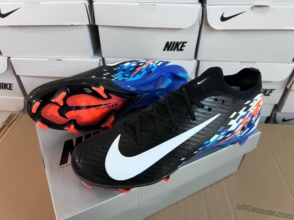 Nike Air Zoom Mercurial Vapor 16 Elite FG Firm Ground Soccer Cleats - Black/Blue/Orange