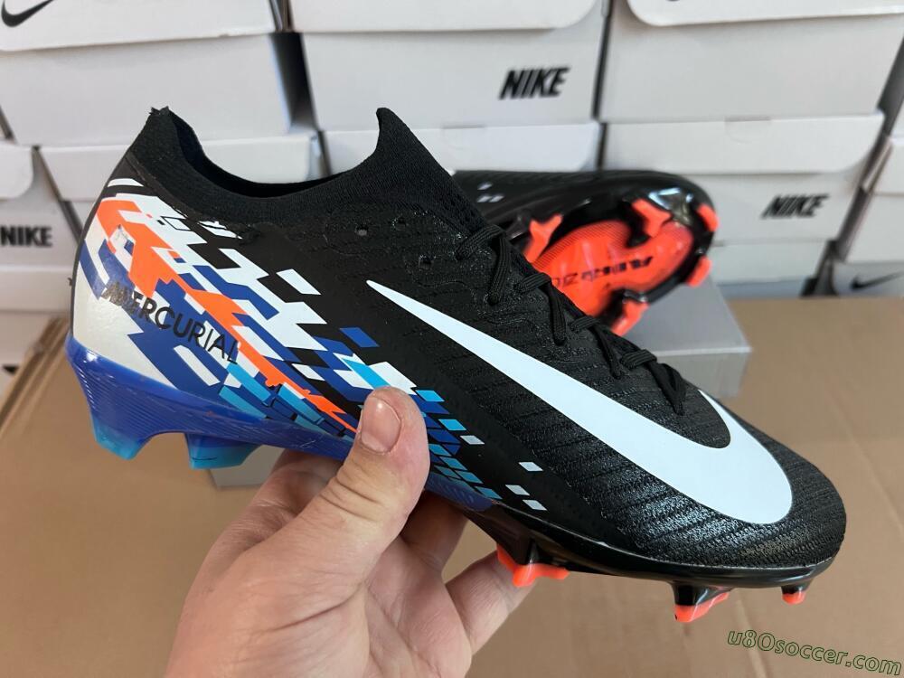 Nike Air Zoom Mercurial Vapor 16 Elite FG Firm Ground Soccer Cleats - Black/Blue/Orange