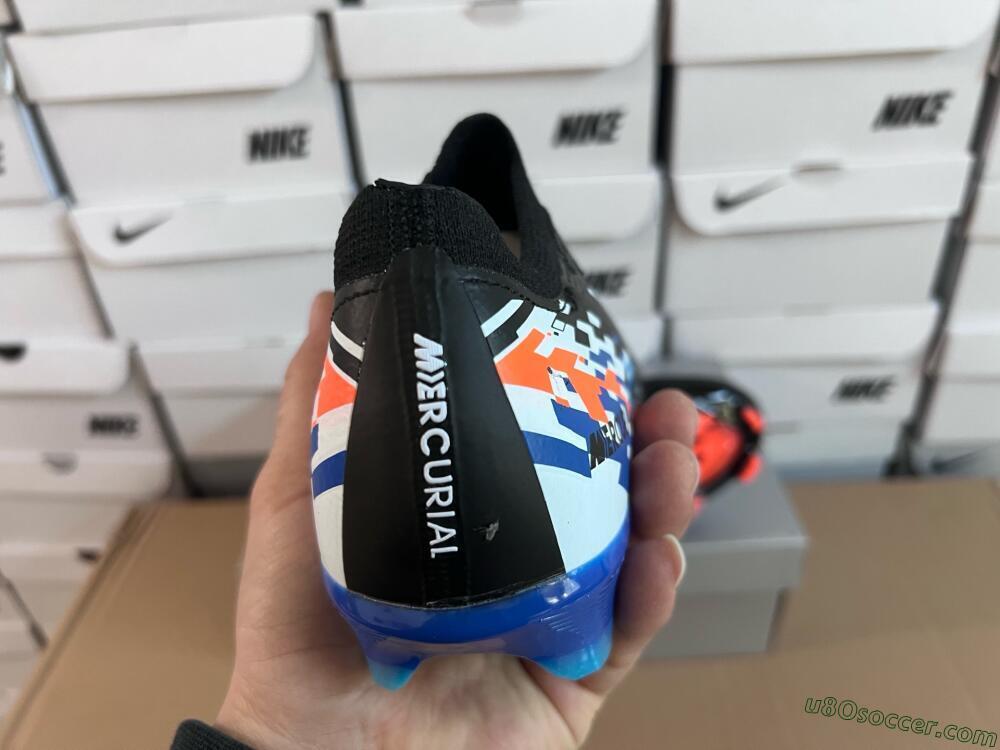 Nike Air Zoom Mercurial Vapor 16 Elite FG Firm Ground Soccer Cleats - Black/Blue/Orange