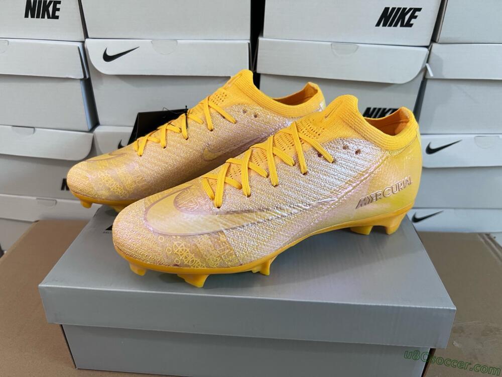 Nike Air Zoom Mercurial Vapor 16 Elite FG Firm Ground Soccer Cleats - Gold/Gold